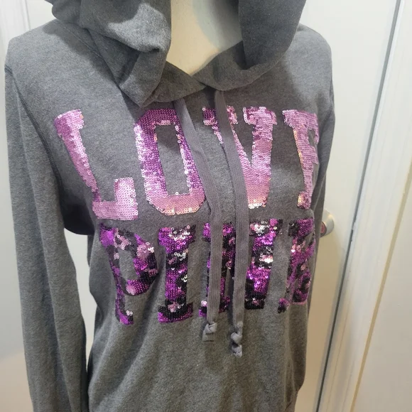 VS PINK ZEBRA BLING HOODIE - Picture 3 of 6